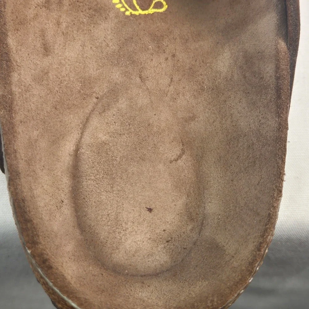 Birkenstock Arizona Men's Brown Suede Buckle Slide Sandals Adjustable US 11